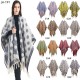 Amazon's best-selling shawl: A new European and American autumn and winter thickened jacquard cross shawl with loop yarn imitation mohair