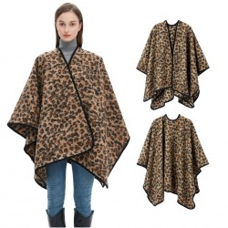 Factory direct supply of Amazon's best-selling shawls for women with a high-end feel. New thickened leopard print shawls for autumn and winter in Europe and America
