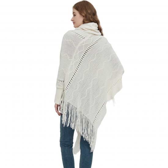 The manufacturer's new export set of clothing for European and American autumn and winter, with a beige openwork collar, long sleeves, tassel cape and shawl The manufacturer's new export set of clothing for European and American autumn and winter, with a beige openwork collar, long sleeves, tassel cape and shawl
