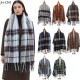 The manufacturer's new style of scarves for export to Europe and America, featuring men's and women's autumn and winter checkered scarves and shawls with floral fringes The manufacturer's new style of scarves for export to Europe and America, featuring men's and women's autumn and winter checkered scarves and shawls with floral fringes
