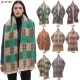 Wholesale manufacturer of new cross-border foreign trade European and American autumn and winter loop yarn cross check short beard jacquard scarves Wholesale manufacturer of new cross-border foreign trade European and American autumn and winter loop yarn cross check short beard jacquard scarves