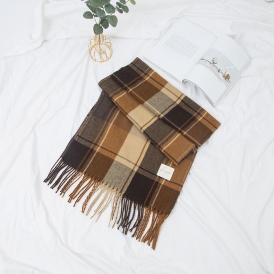 Manufacturer of new autumn and winter Korean version men's warm double-sided checkered scarf and dual-purpose women's shawl for foreign trade Manufacturer of new autumn and winter Korean version men's warm double-sided checkered scarf and dual-purpose women's shawl for foreign trade