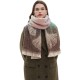 New cross-border autumn and winter export European and American circle yarn short beard jacquard ginkgo leaf scarf shawl manufacturer New cross-border autumn and winter export European and American circle yarn short beard jacquard ginkgo leaf scarf shawl manufacturer