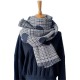 Wholesale and in-stock manufacturer of new autumn and winter women's fine checkered large heart-shaped scarves and shawls for foreign trade in Japan and South Korea Wholesale and in-stock manufacturer of new autumn and winter women's fine checkered large heart-shaped scarves and shawls for foreign trade in Japan and South Korea