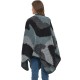 Cross-border Amazon hot export European and American autumn and winter double-sided jacquard imitation cashmere hemmed large leopard print slit shawl