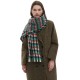 Amazon's popular cross-border export European and American autumn and winter new tweed short beard small check scarf shawl manufacturer