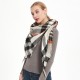 Amazon's popular export European and American faux cashmere seven-color checkered triangular shawl, scarf and scarf manufacturer for spring, autumn and winter