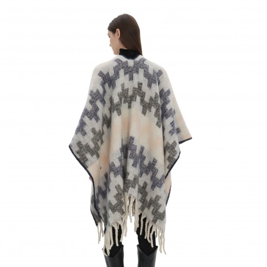 Amazon's best-selling 2025 new style European and American autumn and winter lace faux mohair thickened jacquard Great Wall shawl