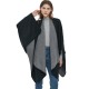 Amazon's popular export European and American autumn and winter solid color imitation cashmere double-sided black and gray split shawl manufacturer Amazon's popular export European and American autumn and winter solid color imitation cashmere double-sided black and gray split shawl manufacturer