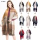 Thickened double-sided patchwork scarves and shawls for autumn and winter in the European and American style with thick tassels and braids Thickened double-sided patchwork scarves and shawls for autumn and winter in the European and American style with thick tassels and braids