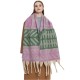 Amazon's hot 2025 new export shawl: Thickened looped tulle and thick tassel leaf scarf for autumn and winter in Europe and America