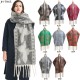 Amazon's best-selling scarf for export to Europe and America in autumn and winter, thickened imitation horsehair loop gauze butterfly jacquard scarf