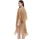 Cross-border hot foreign trade European and American new style cuff gold and silver thread tassel cape for women solid color summer transparent thin shawl