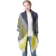 New yellow and gray faux cashmere large checkered square scarves and shawls for women in autumn and winter, produced by Tonglu manufacturer New yellow and gray faux cashmere large checkered square scarves and shawls for women in autumn and winter, produced by Tonglu manufacturer