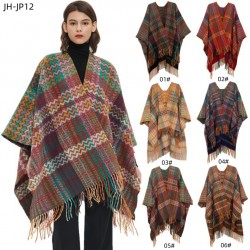 New European and American style with sleeves and cuffs shawl for spring, autumn and winter travel, ethnic style Su split shawl