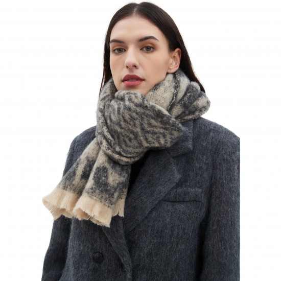 Wholesale manufacturer of cross-border hot 2025 new style export European and American autumn and winter short beard jacquard large leopard print scarves and shawls Wholesale manufacturer of cross-border hot 2025 new style export European and American autumn and winter short beard jacquard large leopard print scarves and shawls