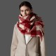 Amazon's popular foreign trade European and American autumn and winter high-end new fringed checkered scarf and shawl manufacturer