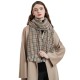 Manufacturer's export of European and American small checkered scarves and shawls for both autumn and winter, Korean-style student warm retro scarves