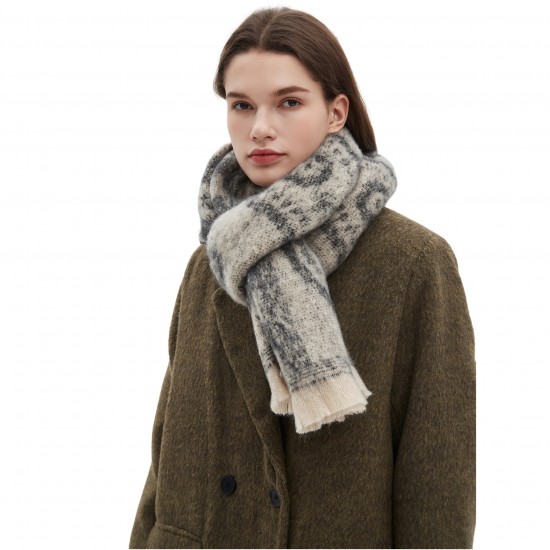 Factory direct supply of new men's and women's scarves for cross-border trade, European and American autumn and winter cashew flower jacquard scarves