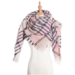 Amazon's popular cross-border items for spring, autumn and winter in Europe and America: loop yarn, full polyester, spiky wool, checkered triangular shawls, scarves and scarves