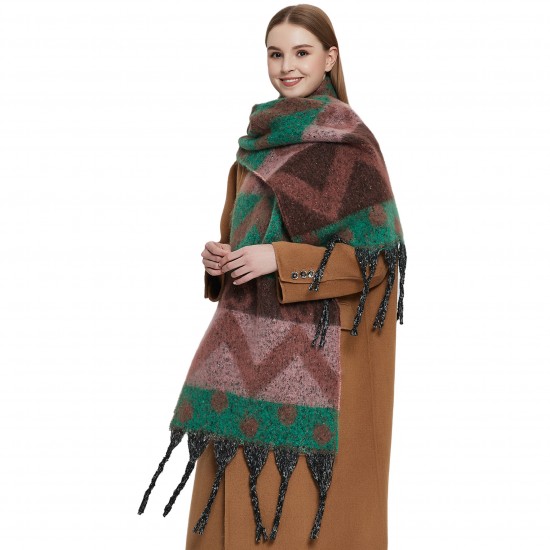 Wholesale of new thickened heart-shaped jacquard scarves and shawls for autumn and winter in Europe and America directly supplied by the factory