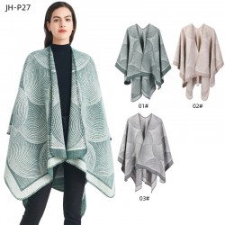 Factory direct supply of high-quality products for cross-border export to Europe, America, spring, autumn and winter, 2025 new style jacquard geometric shawl for women