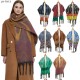 New thick beard shawl for foreign trade, European and American autumn and winter, thickened loop yarn, wavy pattern large jacquard thick tassel scarf New thick beard shawl for foreign trade, European and American autumn and winter, thickened loop yarn, wavy pattern large jacquard thick tassel scarf