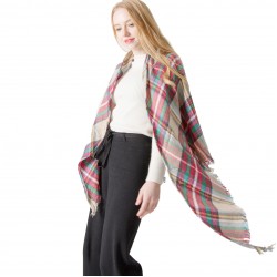 Amazon cross-border European and American spring and winter imitation cashmere seven-color checkered square scarves, triangular shawls, scarves and scarves manufacturer