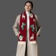 Amazon Premium Cross-border trade European and American autumn and winter new red and green Christmas scarves, deer wool knitted scarves