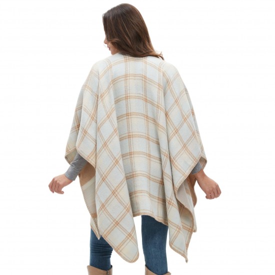 Factory direct supply to Amazon cross-border trade, new autumn and winter season women's faux cashmere double-sided checkered shawls for Europe and America