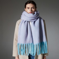 Amazon Export Europe and America 2025 Autumn/Winter new style loop yarn thick tassel jacquard scarf shawl in stock manufacturer