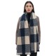 Amazon cross-border trade Europe and America autumn and winter thickened short beard large checkered scarf and shawl custom manufacturer