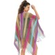 New women's cape with a travel ethnic style, rainbow stripes, summer sun protection, thin and openwork shawl from foreign trade premium products New women's cape with a travel ethnic style, rainbow stripes, summer sun protection, thin and openwork shawl from foreign trade premium products