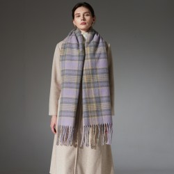 Amazon Export Europe and America 2024 Autumn/Winter high-end style new wide and thick checkered scarf shawl manufacturer