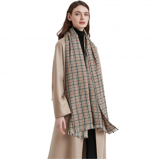 Manufacturer's export of European and American small checkered scarves and shawls for both autumn and winter, Korean-style student warm retro scarves