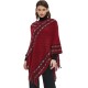 European and American spring and autumn new retro ethnic style solid-color knitted pullover cape shawl in stock manufacturer