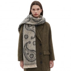 Factory direct supply of new men's and women's scarves for cross-border trade, European and American autumn and winter cashew flower jacquard scarves