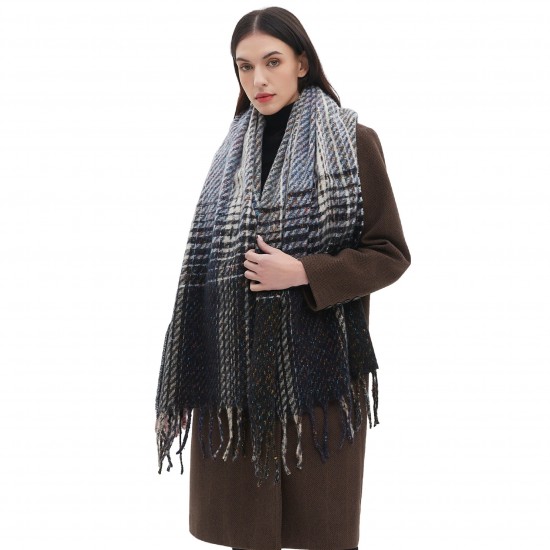 Factory direct supply of new style scarves for cross-border trade, European and American autumn and winter with floral gradient tassel scarves and shawls Factory direct supply of new style scarves for cross-border trade, European and American autumn and winter with floral gradient tassel scarves and shawls
