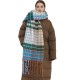 2023 New foreign trade European and American imitation mohair rainbow checkered scarf Women's winter scarf thickened warm shawl 2023 New foreign trade European and American imitation mohair rainbow checkered scarf Women's winter scarf thickened warm shawl