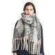 Amazon's best-selling scarf for export to Europe and America in autumn and winter, thickened imitation horsehair loop gauze butterfly jacquard scarf