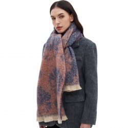 Wholesale of new jacquard short beard flower scarves for men and women in autumn and winter, popular cross-border export products from Europe and America