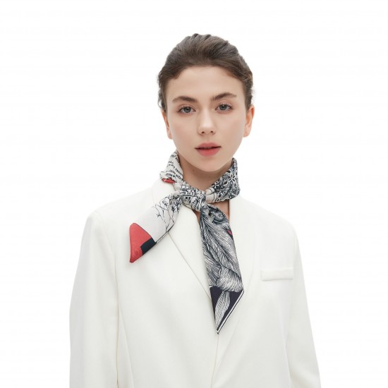 Amazon mid-to-high-quality foreign trade 2025 new Spring, summer and autumn thin headscarves, double-sided printed silk scarves and square scarves