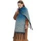 Amazon's new export shawl, a thickened winter scarf with a loop and thick tassel gradient color for Europe and America