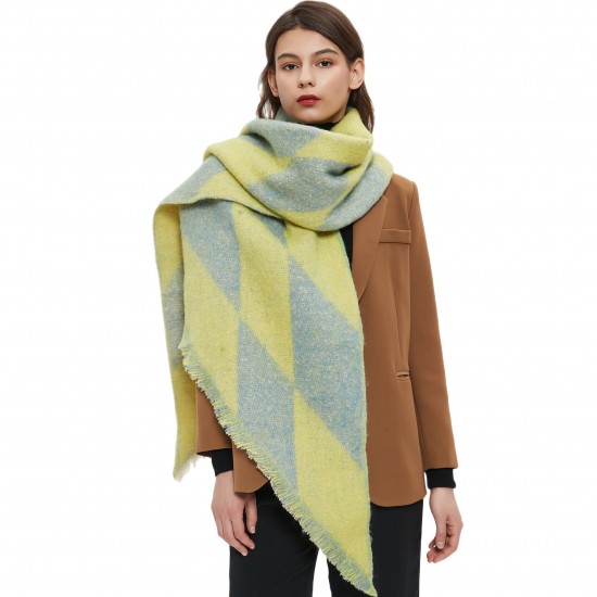 Amazon's best-selling new shawl for export, European and American round-robin diamond-shaped diagonal scarf in stock wholesale manufacturer Amazon's best-selling new shawl for export, European and American round-robin diamond-shaped diagonal scarf in stock wholesale manufacturer