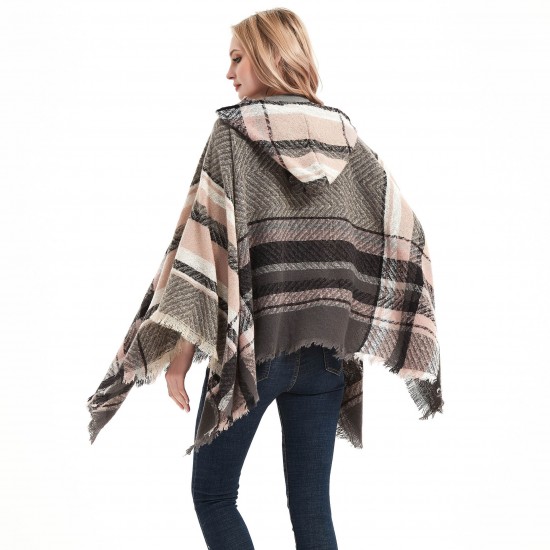 Factory direct supply of popular European and American spring, autumn and winter new styles in stock for women's capes, hooded shawls and cloaks Factory direct supply of popular European and American spring, autumn and winter new styles in stock for women's capes, hooded shawls and cloaks