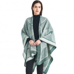 Factory direct supply of high-quality products for cross-border export to Europe, America, spring, autumn and winter, 2025 new style jacquard geometric shawl for women