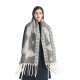 Amazon's best-selling scarf for export to Europe and America in autumn and winter, thickened imitation horsehair loop gauze butterfly jacquard scarf