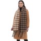 Custom manufacturer of new autumn and winter checkered scarves and shawls in Europe and America with loops, sand imitation mohair, jacquard tassels and checkered patterns