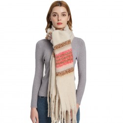 Custom manufacturer of new thickened and long fringed scarves and shawls for autumn and winter in Europe and America