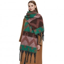 Wholesale of new thickened heart-shaped jacquard scarves and shawls for autumn and winter in Europe and America directly supplied by the factory